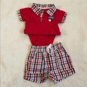 Tommy Hilfiger onesie and short set